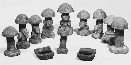 Representacion mesoamericana de hongos sagrados