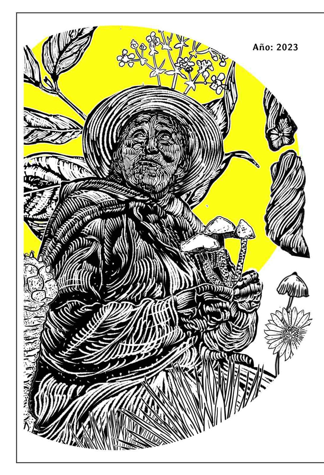 Serigrafía "Abuela fuego" — César Kevin Pérez Pacheco