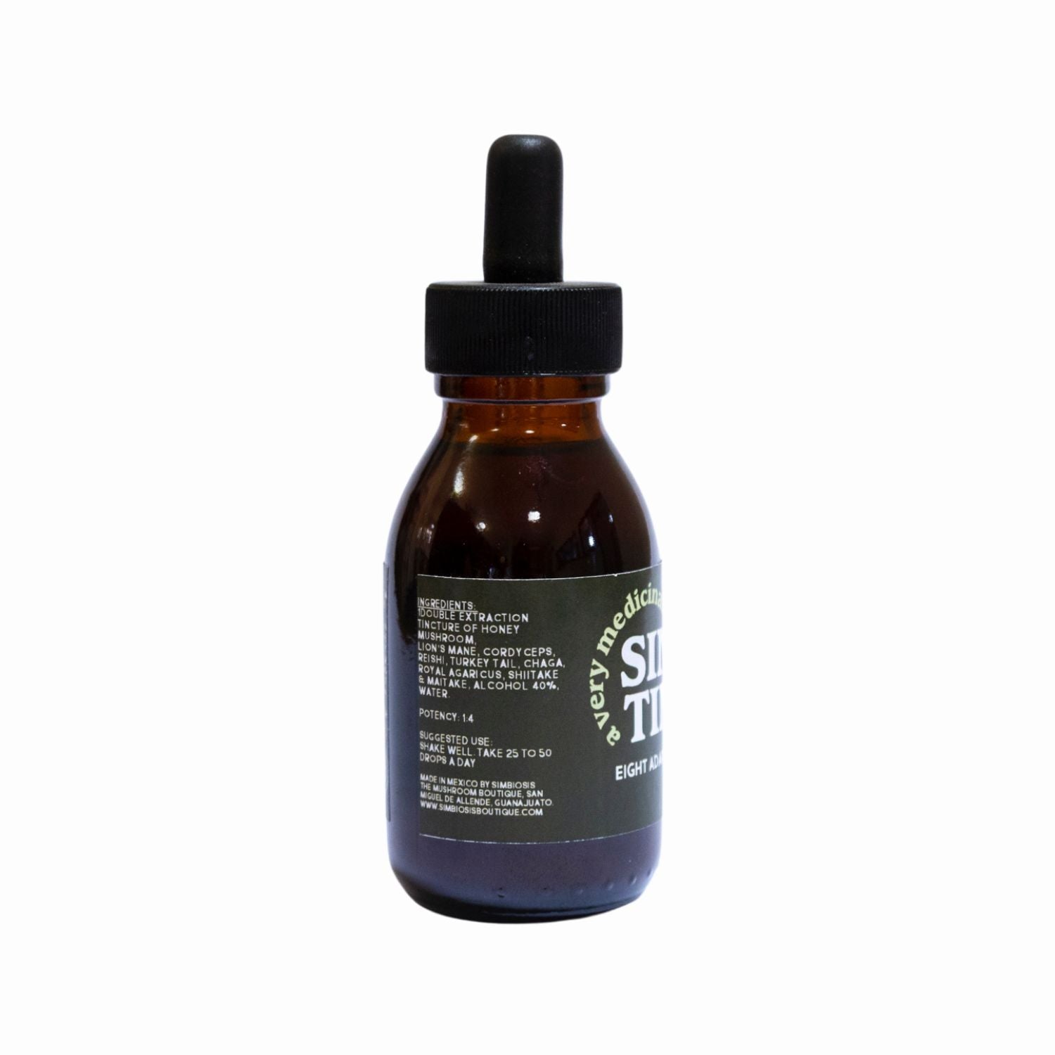 Tintura Blend 8 Hongos de doble extracción, frasco gotero — Simbiosis